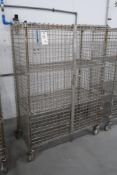 Uline Mobile Stainless Steel/Chrome Wire Security Cage