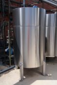 400-Gallon Stainless Steel Tank - 4-Leg, Flat Top, Bottom Discharge - Sold Subject to Seller