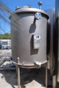 A&B Process Systems 499-Gallon CIP Solution Tank - Year 2010, S/N 1006580615B, MAWP: 5 PSI @ 250F,