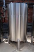 400-Gallon Stainless Steel Tank - 4-Leg, Flat Top, Bottom Discharge - Sold Subject to Seller
