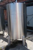 400-Gallon Stainless Steel Tank - 4-Leg, Flat Top, Bottom Discharge - Sold Subject to Seller