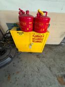 JUSTRITE FLAMMABLE CORROSIVE CABINET AND CONTAINERS