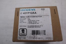 SIEMENS 40FP12AA CONTACTOR SZ2 1PH OPN 120/240V