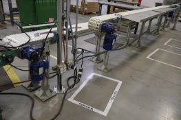 (3) Modular Plastic Chain Power Conveyors with Motovario Motors
