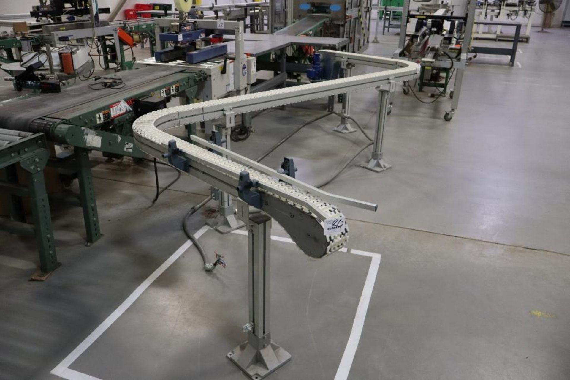 (4) Modular S-Curve Plastic Chain Power Conveyors