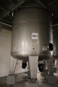 Regev approx. 6,000-gallon 316 Stainless Steel Tank 8' x 16', Dual Agitator Dish