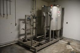 Biopharma Clean in Place 316 Stainless Steel Skid Mounted Tank