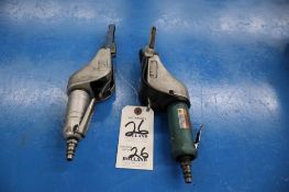 (2) Dynabrade 11000 Pneumatic Dynafile Abrasive Belt Tool, 20,000 RPM
