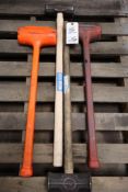 (2) Poly Dead Blow Hammers with (2) Tennessee Sledge Hammers