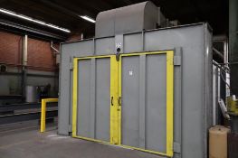 Binks 14' x 28' Modular Paint Booth with Dravo Hastings Exhaust System