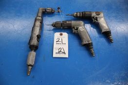 (2) Jet JSM-705 Pneumatic Pistol Drills with MP Right Angle Pneumatic Drill