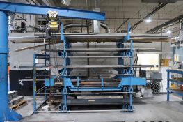 Steel Storage Systems Inc. 4T-2G-36X12R-12' Rolling-Shelf Cantilever Style Storage Rack with Content