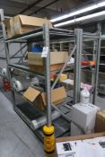 5-Sections of Global Industrial Adjustable Steel Shelving & (2) Steel 2-Door Cabinets
