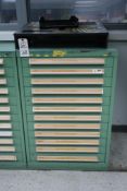 Stanley Vidmar 12-Drawer Parts Cabinet with Contents of Plug Gages
