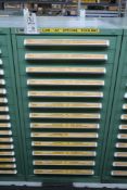 Stanley Vidmar 13-Drawer Parts Cabinet with Contents of Assorted Specialty Tooling