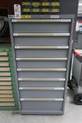 Lista 8-Drawer Parts Cabinet with Contents of Assorted Gauges & Gauge Sets