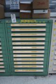 Stanley Vidmar 12-Drawer Parts Cabinet with Contents of Master Set Disc Gages