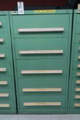 Stanley Vidmar 5-Drawer Parts Cabinet with Contents of Assorted Gauges
