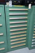 Stanley Vidmar 11-Drawer Parts Cabinet with Contents of Assorted No-Go Gauges