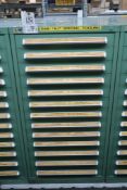 Stanley Vidmar 13-Drawer Parts Cabinet with Contents of Assorted Specialty Tooling