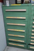 Stanley Vidmar 7-Drawer Parts Cabinet with Contents of Assorted Gauges