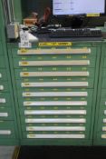 Stanley Vidmar 10-Drawer Parts Cabinet with Contents of Spare Parts