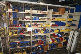 4-Sections of Steel Shelving with Contents of M-10 Nakashimada PF-1080 Cold Header Tooling