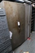 (4) Steel 2-Door Cabinets & (1) Steel Shelving Unit with Contents of Electrical Supplies