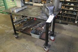 Mobile Steel Welding Table with Wilton 5