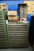 13-Drawer Parts Cabinet with Contents