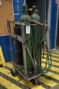 3-Wheel Acetylene Torch Cart with Torch, Torch Hose, & (2) Regulators