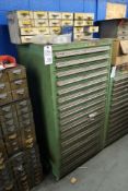 13-Drawer Parts Cabinet with Contents