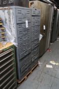 (2) 13-Drawer Parts Bins of Cold Header Dies