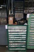 12-Drawer Parts Cabinet with Contents of Lathe Tooling & Specialty Fasteners