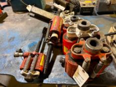 LOT OF (5) HYDRAULIC FLANGE SPREADERS & TOOLS