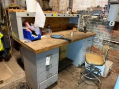 MACHINE SHOP WORK DESK WITH POWER OUTLETS