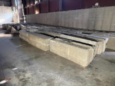LOT OF (48) CONCRETE CINDER BLOCK DIVIDERS