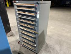 LYON CABINET WITH CONTENTS - MISCELLANEOUS PARTS & TOOLS