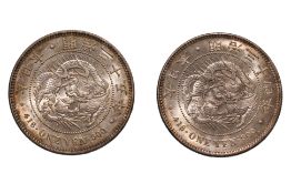 JAPAN - 1 YEN MEIJI YEAR 34 (1901); YEAR 35 (1902) (2)