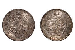 JAPAN - 1 YEN MEIJI YEAR 23 (1890); YEAR 24 (1891) (2)