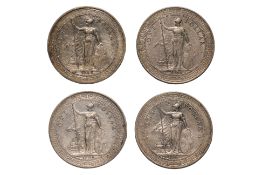 GREAT BRITAIN - BRITISH TRADE DOLLAR 1904 B INCLUDING POSSIBLE OVERDATES (4)