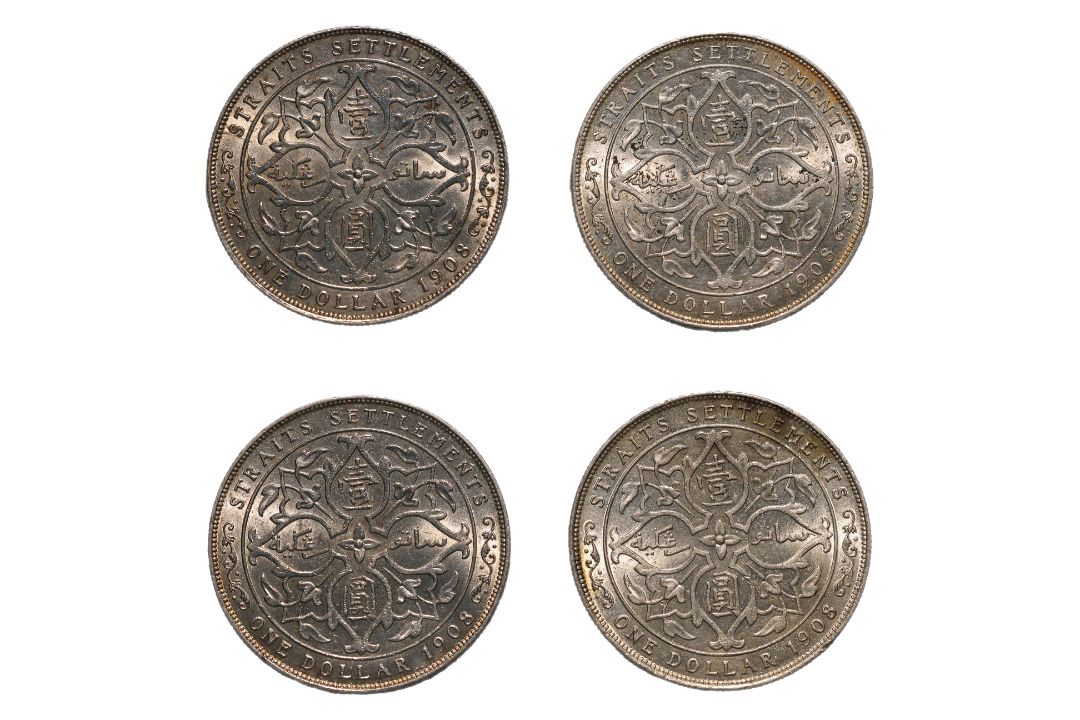 STRAITS SETTLEMENTS EDWARD VII 1 DOLLAR 1908 (4) - Image 2 of 2