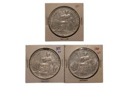 FRENCH INDOCHINA 1 PIASTRE DE COMMERCE 1888 A (3)