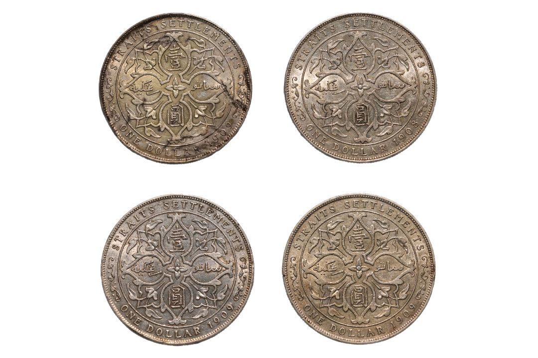 STRAITS SETTLEMENTS EDWARD VII 1 DOLLAR 1909 (4) - Image 2 of 2