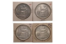 FRENCH INDOCHINA 1 PIASTRE DE COMMERCE 1910 A (4)