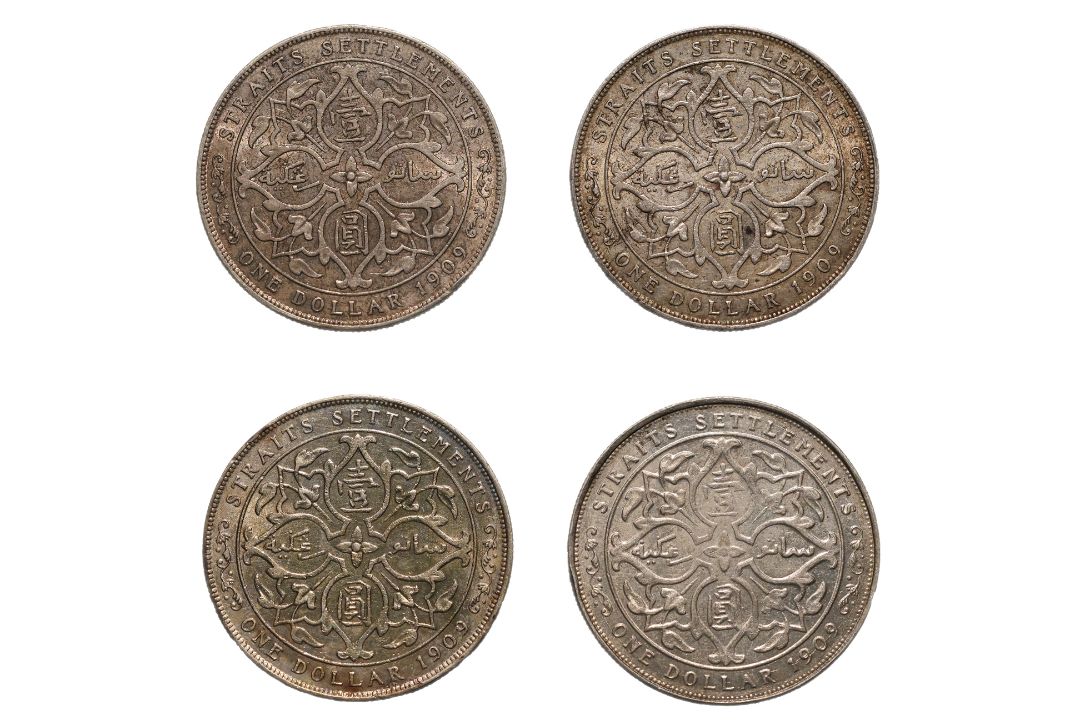 STRAITS SETTLEMENTS EDWARD VII 1 DOLLAR 1909 (4) - Image 2 of 2