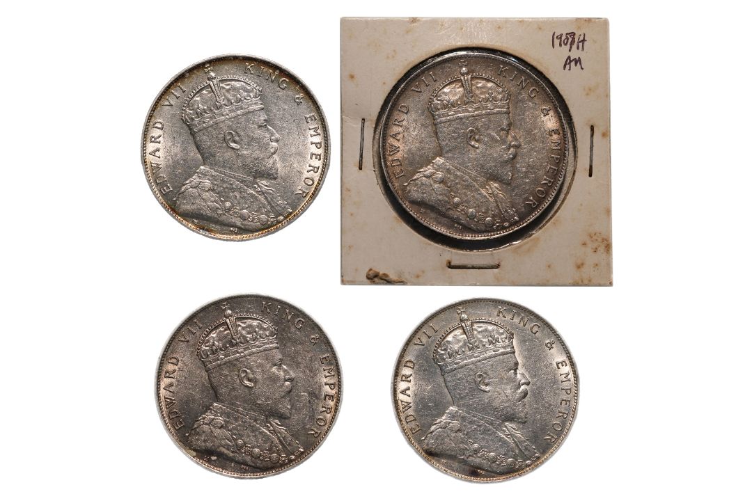 STRAITS SETTLEMENTS EDWARD VII 1 DOLLAR 1907 H (4) - Image 1 of 2