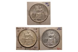 FRENCH INDOCHINA 1 PIASTRE DE COMMERCE 1885 A (3)