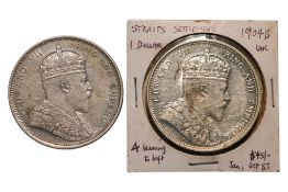 STRAITS SETTLEMENTS EDWARD VII 1 DOLLAR 1904 B (2)