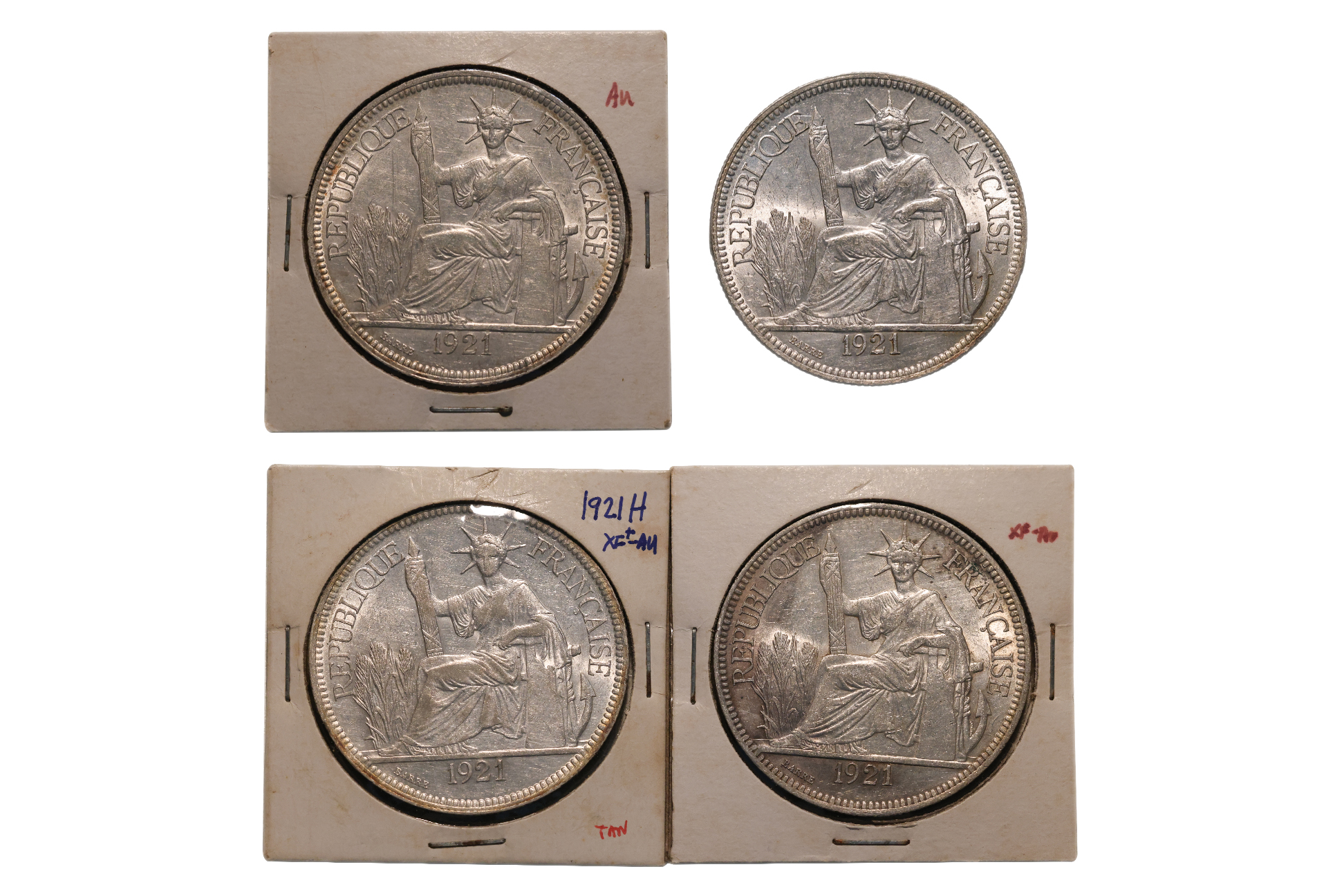 FRENCH INDOCHINA 1 PIASTRE DE COMMERCE 1921 H (4)